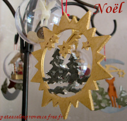 Dco de NOEL en bois peint